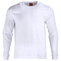 Polera Polo Manga Larga Blanca Hombre