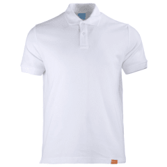 Polera Pique Manga Corta Blanca Hombre