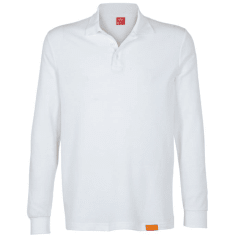 Polera Pique Manga Larga Blanca Hombre