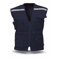 Chaleco Geologo Poplin Azul