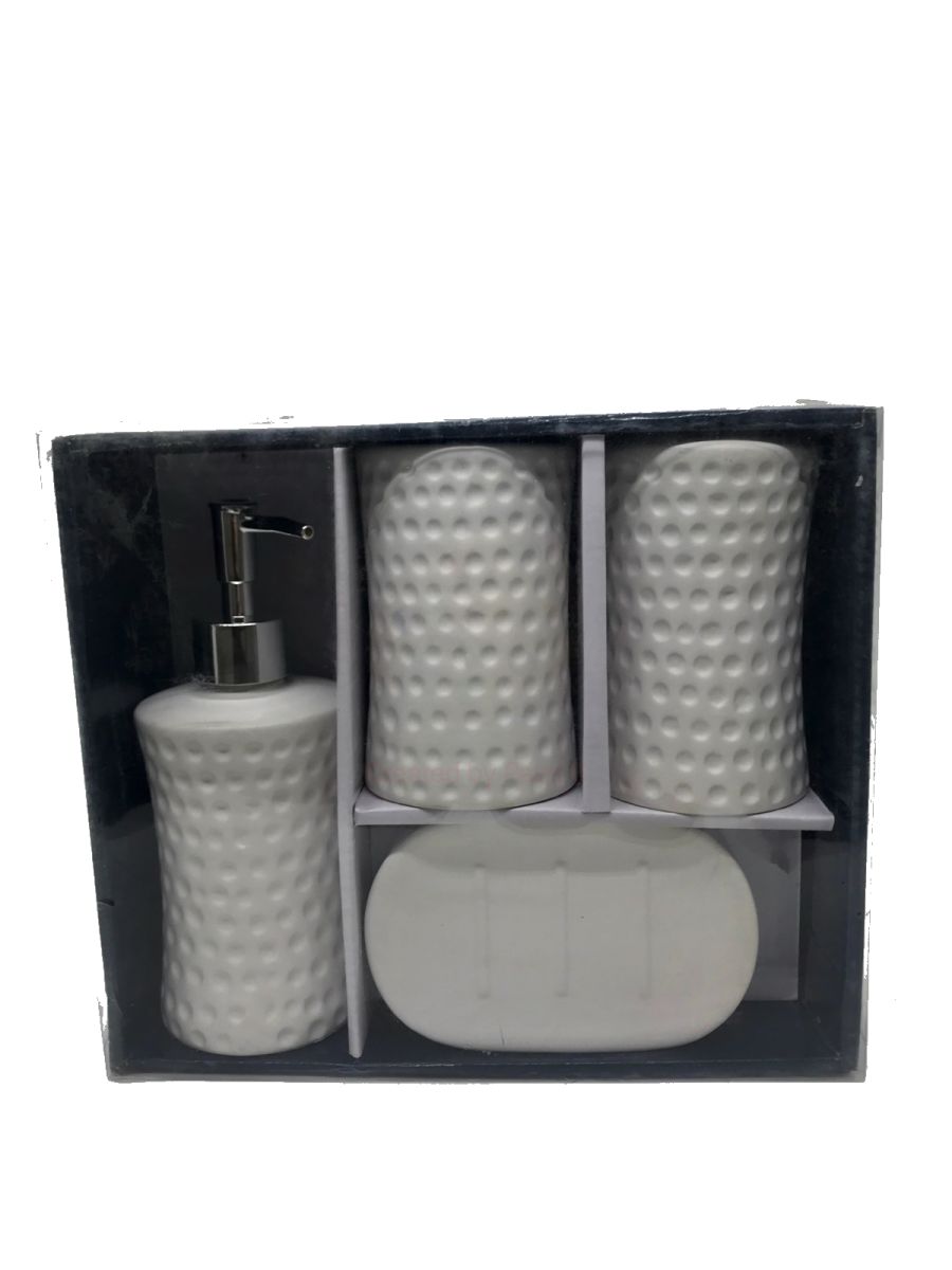 SET BAÑO 4 PIEZAS BLANCO | D&A STORE