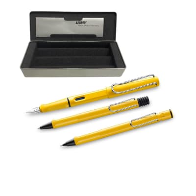 Set Lamy Safari +Pluma + Bolígrafo + Portaminas Yellow1
