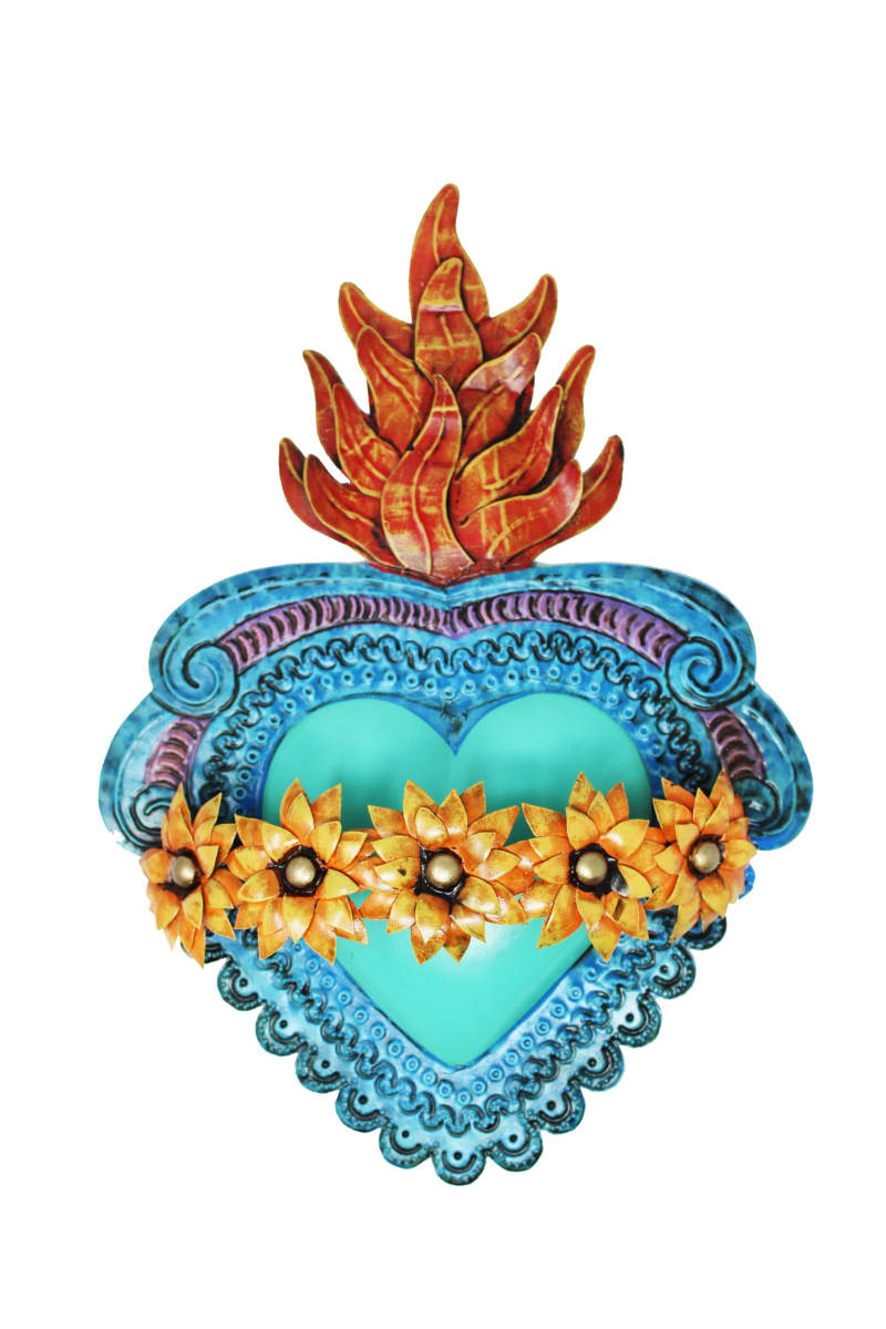 CORAZON CORONA DE MARGARITAS ALZADAS | Casa Milagros