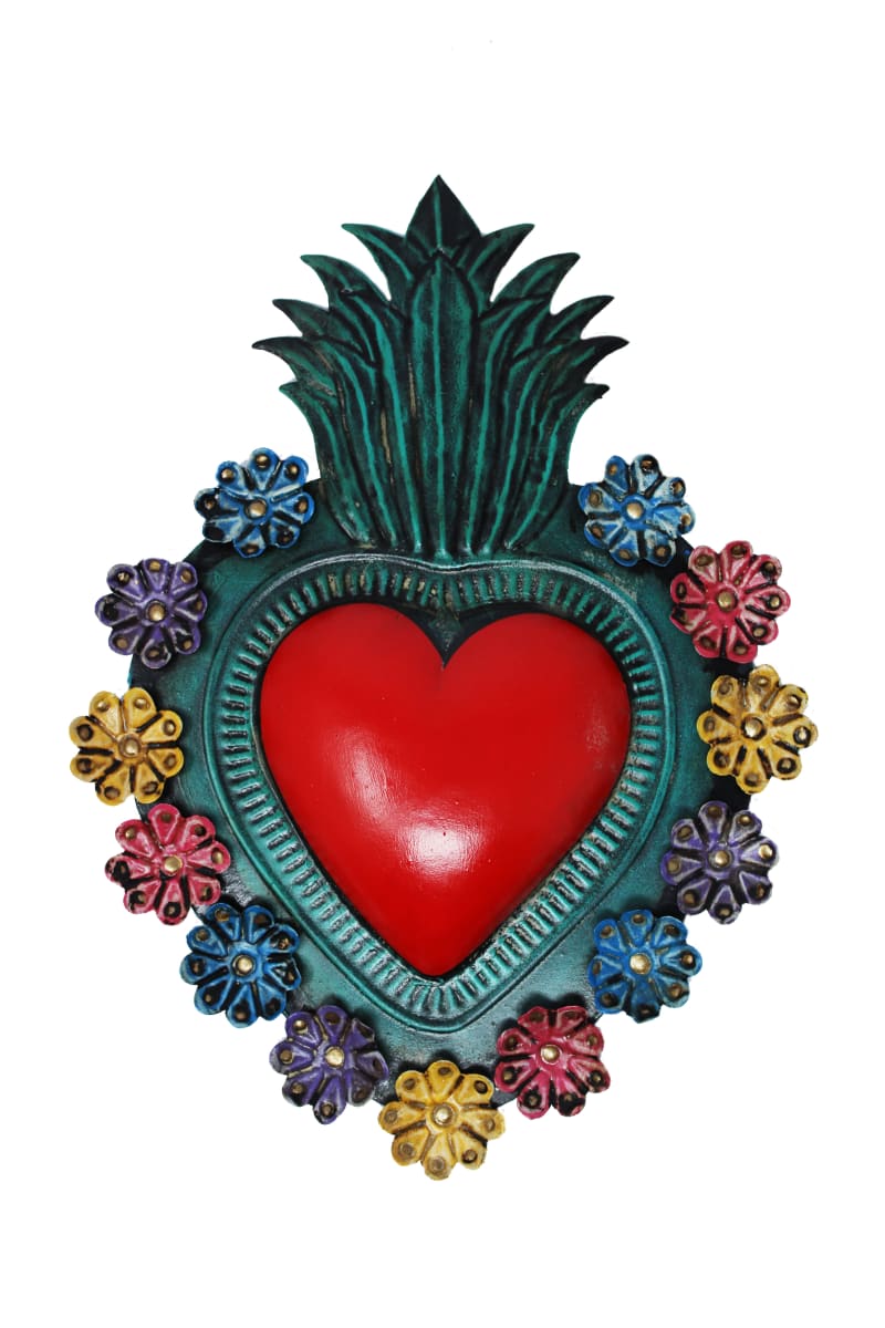 CORAZON MAGUEY FLORES ALZADAS | Casa Milagros