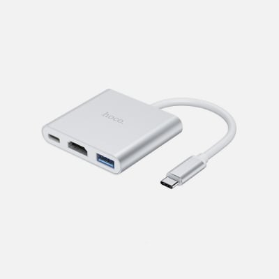 ADAPTADOR HOCO TIPO C A HDMI - USB 3.0 - PD HB141