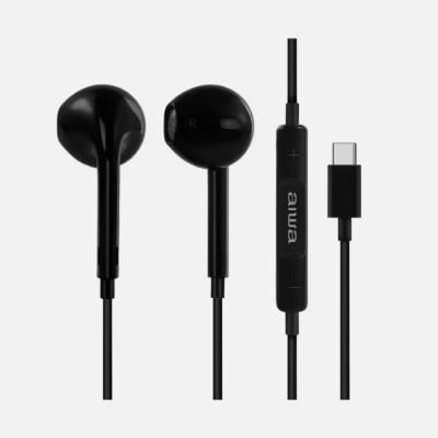 AIWA  - AUDIFONOS MANOS LIBRES TIPO C AW-TC113N NEGRO