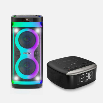AIWA - SISTEMA DE AUDIO AWPOH4D + RADIO RELOJ DIGITAL Y CARGADOR TAR7606 PHILIPS1