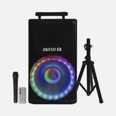 Parlante activo Karaoke con atril y micrófono Awtsp15k Aiwa1