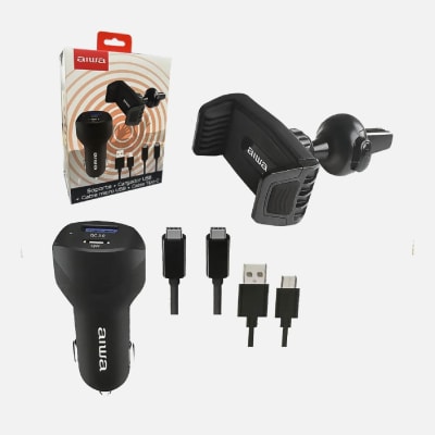 AIWA- SOPORTE + CARGADOR + CABLE AW-H84C1