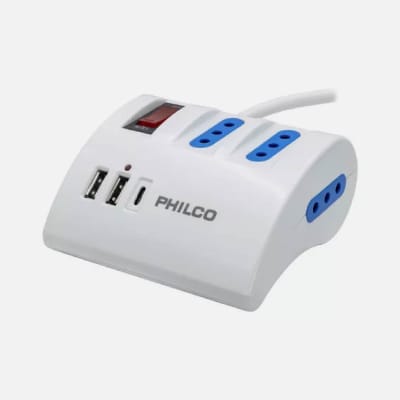 ALARGADOR DE ESCRITORIO USB TIPO C 3 2044B PHILCO BLANCO