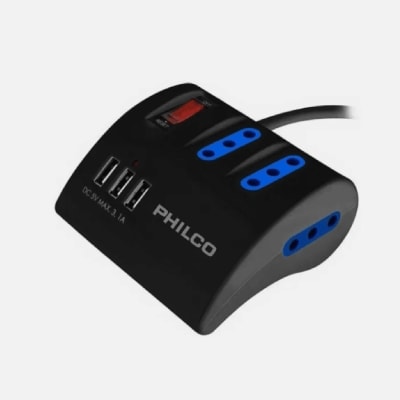 ALARGADOR DE ESCRITORIO USB TIPO C 3 2044B PHILCO NEGRO