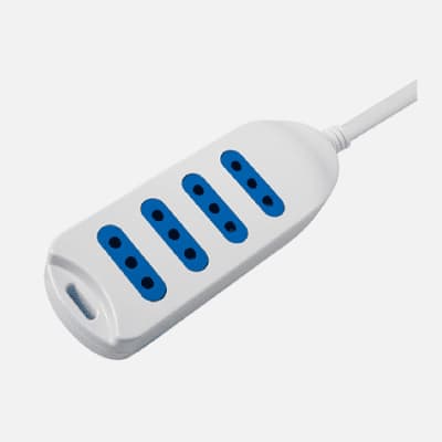 ALARGADOR ZAPATILLA PHILCO BLANCA 3 METROS 4 POSICIONES