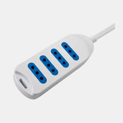 ALARGADOR ZAPATILLA PHILCO BLANCA 5 METROS 4 POSICIONES