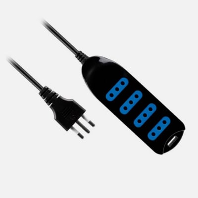 ALARGADOR ZAPATILLA PHILCO NEGRA 5 METROS 4 POSICIONES