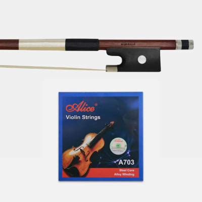 ARCO DE VIOLIN 4/4 LB-10 + CUERDAS VIOLIN 4/4 ALICE A703 ALI-VIOLIN