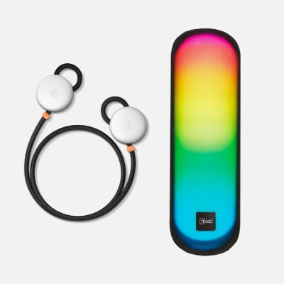 Audífonos Pixel Buds Rechg Case Clearly White + MLAB PARLANTE TWS FLAMING TORCH BASS1