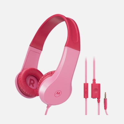 AUDIFONO C/ CABLE DE NIÑO JR 200 MOTOROLA ROSADO1