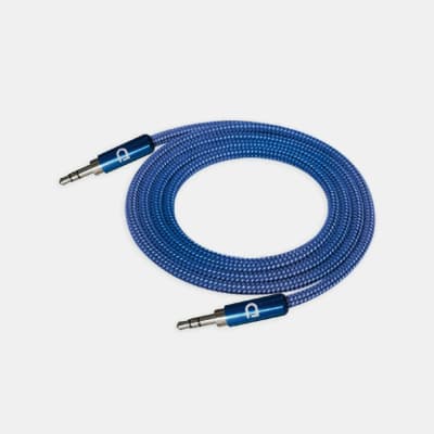 CABLE AUDIO 3.5 A 3,5 PVC PTA MTL AZUL  1M1