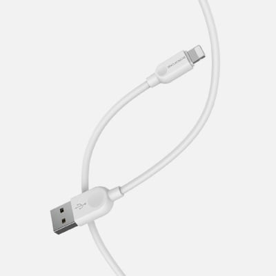 CABLE BOROFONE USB A LIGHTNING LINKJET BX14 WHITE 3MT1