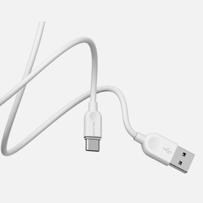CABLE BOROFONE USB A UCB-C LINKJET BX14 WHITE 3MT1