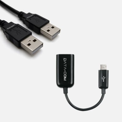 CABLE EXTENCION USB 2.0 MACHO A MACHO TL557 + ADAPTADOR USB A MINI-USB DATACOM1