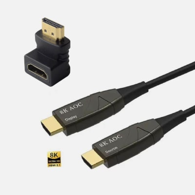 CABLE HDMI 8K V2.1 3MTS BIRLINK 10183 +  ADAPTADOR DATACOM HDMI / HDMI 90 PLANO DE REGALO