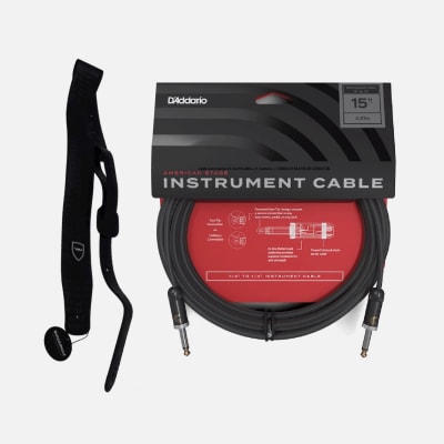 Cable instrumento 4.5 mts PW-AMSG-15 Daddario + CORREA DE BAJO BK-BR GENERICO
