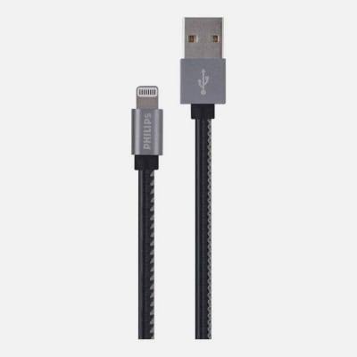 CABLE IPHONE 1.2 MTS GOMA PLANO NEGRO DLC2508CB1