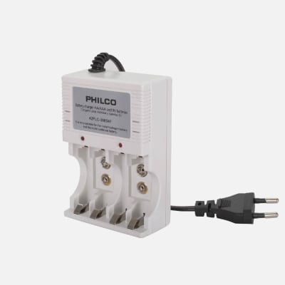 CARGADOR C/4 PILAS AAA 1200 MAH PRE-CARGADAS PHILCO1