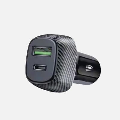 CARGADOR DE AUTO RAPIDO DOBLE 48W: 30W + 18W BIRLINK 10451