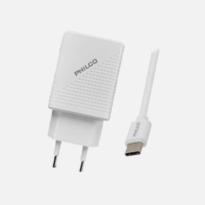 CARGADOR DE PARED QUALCOM TIPO C CARGA RAPIDA QC621 PHILCO