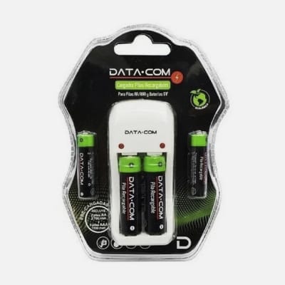 CARGADOR DE PILAS AA/AAA/9V 2 PILAS IN 2XAA 2700 MAH  2XAAA 1100 DATACOM1