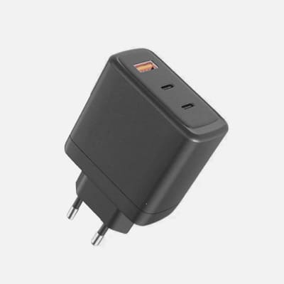 CARGADOR TRIPLE DOBLE 65W CABLE TIPO-C A TIPO-C 5A BIRLINK BR10464