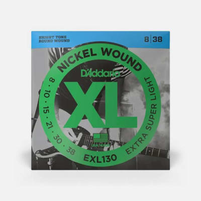 CUERDA GUITARRA ELECTRICA DADDARIO 31DAEXL130  8-38 .008 - .038 6 Piezas1