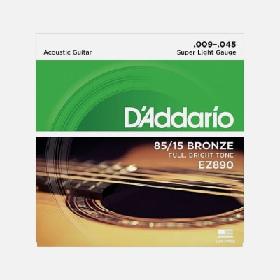 CUERDAS GUITARRA ACÚSTICA DADDARIO EZ890 9-45 SUPER LIGHT 6 PIEZAS1