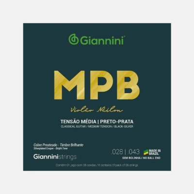 CUERDAS GUITARRA CLASICA BLACK SILVER GIANNINI NWBS1