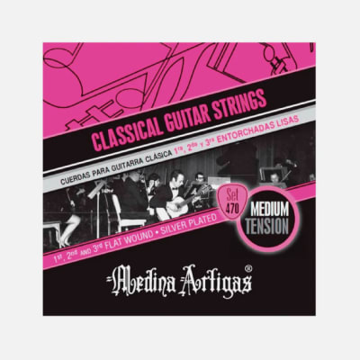 CUERDAS GUITARRA CLASICA MEDINA ARTIGAS 470 SILVER PLATED
