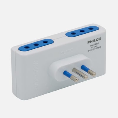ENCHUFE CUADRUPLE 2P + T 10A 250V 78520 BLANCO PHILCO1