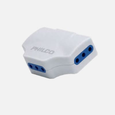 ENCHUFE TRIPLE PLANO 2500W 10A BLANCO PHILCO 78568