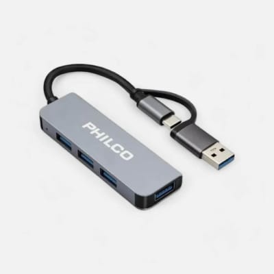 HUB 3.0 4 PUERTOS USB/USB-C PHILCO1