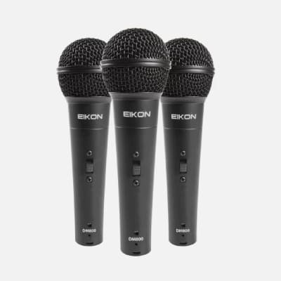 KIT 3 MICROFONOS DINAMICOS C/SWITCH EIKON DM800KIT1