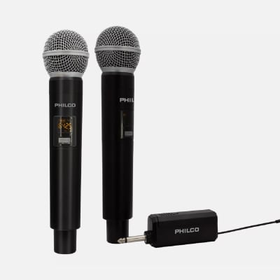 KIT MICROFONOS INALAMBRICOS UHF PHILCO PRO WU519