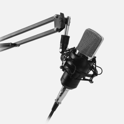 KIT STUDIO MICROPHONE CON SOPORTE ANTIPOP STAND PHILCO KIT67