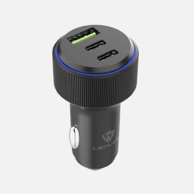 LENYES - CARGADOR DE AUTO CA704 66W 2C-USB1