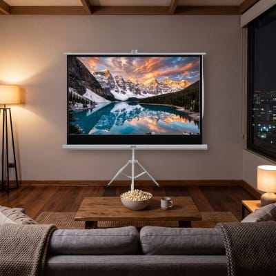 Telón para Proyector con Atril 100 pulgadas 200 x cm1502