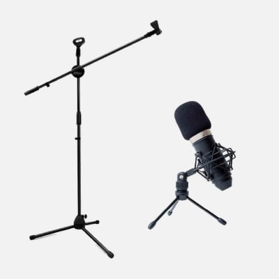 MICRÓFONO DE CONDENSADOR MARANTZ MPM- 1000 + ATRIL C/BOOM METALICO PHILCO 26MICMS200