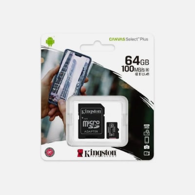 MICRO SD KINGSTON SELEC PLUS + ADAP SELECT PLUS 64GB