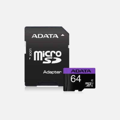MICRO SDXC ADATA PREMIER 64GB C/ADAP UHS-I CLASE 10 AUSDX64GUICL10-RA1