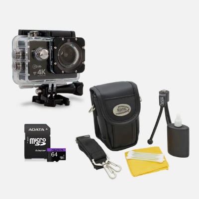 MLAB CAMARA I SPORTS PRO 4K BLACK + MICRO SDXC ADATA PREMIER 64GB C/ADAP + KIT 3 EN 1 PARA CÁMARA