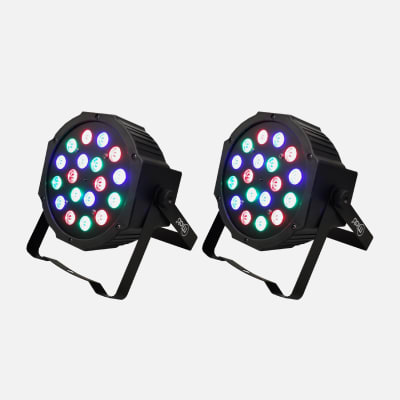 2 x MLAB CIRCLE LUZ PAR RGB 08361